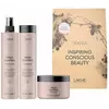 Набор для волос шампунь уход термозащита Lakme tkn frizz control 300 мл + 250 мл + 300 мл