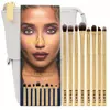 Набор пензлів для макіяжу swati luxe eye make-up brush set gold 8 pcs