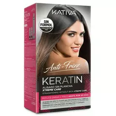 Набір Kativa Keratin Anti-Frizz Xtreme Care для 30-денного випрямлення без випрямляча, 3 шт