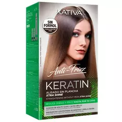 Набір Kativa Keratin Anti-Frizz Extra Shine для 30-денного випрямлення без випрямляча, 3 шт