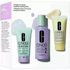 Набір Clinique 3 Step System для сухої та комбінованої шкіри (3 предмети)