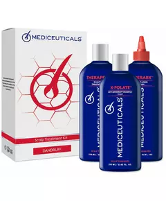 Набор для реконструкции волос Mediceuticals scalp treatment : x-folate 250 мл + therarx 250 мл + therapeutic 250 мл