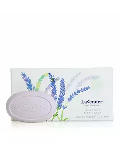 Набор кускового мыла Crabtree & Evelyn Lavander 3 шт. по, 3 штуки