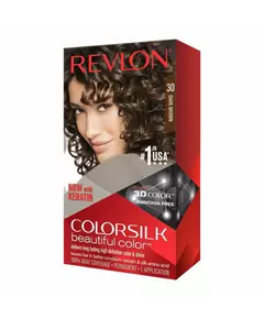 Фарба для волосся Revlon Mass Market COLORSILK #30 — темно-каштановий, 130 мл