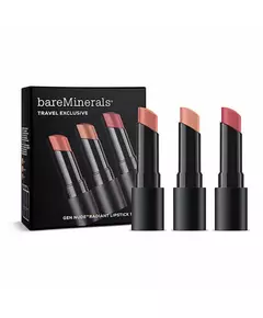 Набір кремових губних помад Bare Minerals Gen Nude Radiant Cocoa Cream Infatuation, Friendship, Swag, 3,4 г