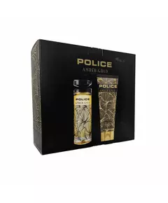 Набор туалетной воды и увлажняющего лосьона для тела Police Amber Gold для женщин, 100 мл