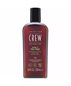 Шампунь-кондиционер-гель для душа 3-в-1 American Crew Tea Tree, 250 мл