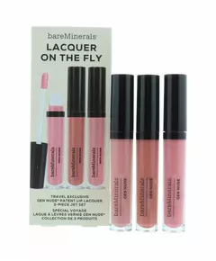 Набор жидких губных помад Bare Minerals Lacquer On The Fly Set Cant Even, Dahling, Major, 3,7 мл