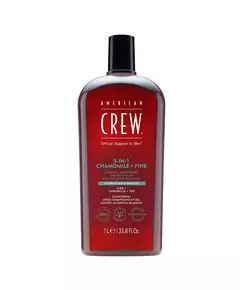 Шампунь-кондиціонер-гель для душу 3-в-1 American Crew Chamomile & Pine, 3-In-1 Hydrating, 250 мл