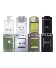 Набір парфумерних мініатюр Bvlgari Rain Essence, Man in Black, pour Homme, Wood Essence, 5 мл
