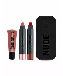 Набор кремовых губных помад Nudestix Red Hot Lips Mini Kit Royal Cream 04 Nude, Posh, 2 мл