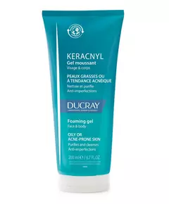 Гель для очищення обличчя та жирної шкіри Ducray Keracnyl Біорозкладний, ароматизований, 200 мл