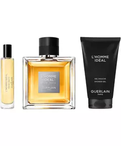 Набор мужской туалетной воды и геля для душа Guerlain L'Homme Ideal, 3 штуки