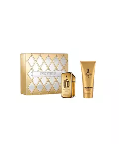Набір парфумованої води для жінок і гелю для душу Paco Rabanne Million Gold Refillable, 50 мл