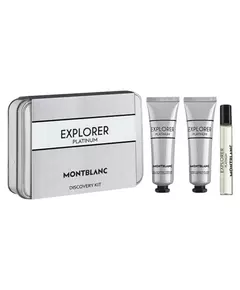 Набір парфумованої води, крему для обличчя та гелю для душу Mont Blanc Explorer Platinum для чоловіків, для всіх типів шкіри, 7,5 мл