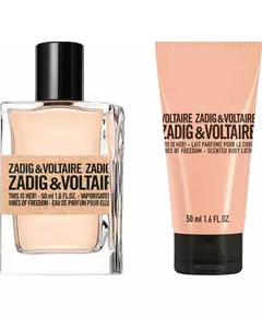 Набір парфумованої води та зволожувального лосьйону для тіла Zadig&Voltaire This Is Her! Vibes Of Freedom Для жінок, 50 мл