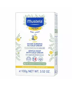 Мягкое очищающее мыло для кожи Mustela Cold Cream Natural Beeswax, 100 г