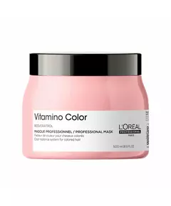 Кремова маска-догляд для захисту кольору волосся L'Oréal Professionnel Vitamino Color Resveratrol, 500 мл