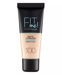 Тональна основа Maybelline Fit Me Matte + Poreless 100 Warm Ivory, 30 мл