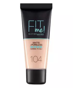 Тональна основа Maybelline Fit Me Matte + Poreless 104 Soft Ivory, 30 мл