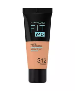 Матирующая тональная основа Maybelline Fit Me Matte + Poreless 312 Golden, 30 мл