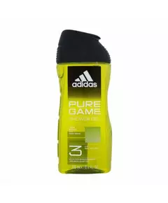 Очищувальний гель для душу для тіла, обличчя та волосся Adidas Pure Game Для всіх типів шкіри, 250 мл