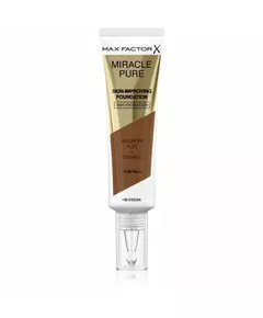 Тональна основа та сироватка 2-в-1 Max Factor Miracle Pure Hyaluronic Acid Radiant Cocoa 100, SPF 30, 30 мл