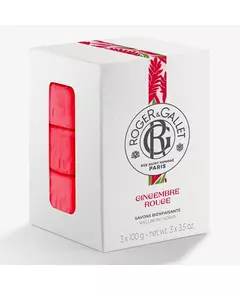 Набор кускового мыла Roger & Gallet Gingembre Rouge, 3 штуки