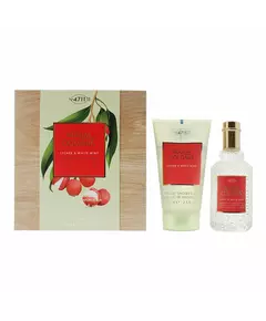 Набор одеколона унисекс и увлажняющего геля для душа 4711 Acqua Colonia Lychee & White Mint, 50 мл