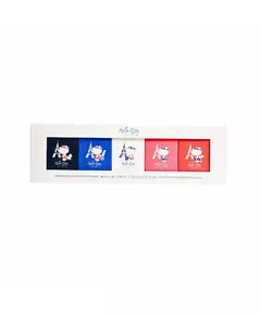 Набор миниатюр туалетной воды для девочек Hello Kitty Around Paris Blanc, Bleu, Rose, Rouge, Marine, 5 мл