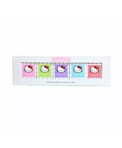 Набор миниатюр парфюмерии для девочек Hello Kitty Iconic Vichy Bleu, Vert, Rouge, Rose, Violet, 5 мл