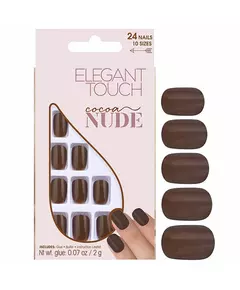Набір накладних нігтів Elegant Touch Nude Squoval Cocoa, 24 штуки