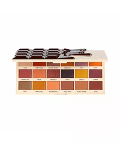 Палетка тіней для повік Makeup Revolution I Heart Eyeshadow Palette Caramel Nudes Chocolate, 18 відтінків, 18 г