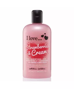 Увлажняющий крем-гель для душа I Love Strawberries & Cream, 500 мл
