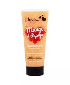 Отшелушивающий гель для душа I Love Mango & Papaya Для всех типов кожи, 200 мл