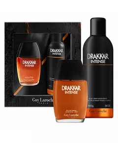Набор парфюмерной воды и спрея для тела для мужчин Guy Laroche Drakkar Noir Intense, 100 мл
