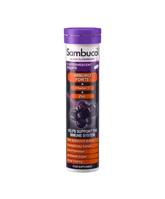 Шипучі таблетки для підтримки імунної системи Sambucol Immuno Forte+, 15 штук