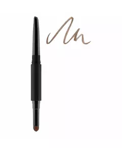 Стійкий кремовий олівець для брів GOSH Long Lasting Double 002 Brown, 0,5 г