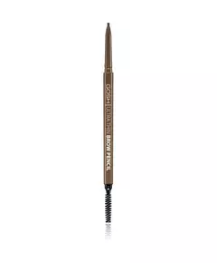 Кремовий олівець для брів зі щіточкою 2-в-1 GOSH Ultra Thin 002 Grey Brown, 0,1 г
