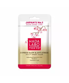 Тканевая маска для лица Hada Labo Tokyo Premium Hyaluronic Acid Glow & Anti Stress Day, 23 мл