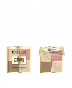 Палетка для контурингу Eveline Cosmetics Wonder Match 4 відтінки, 02, 10,8 г