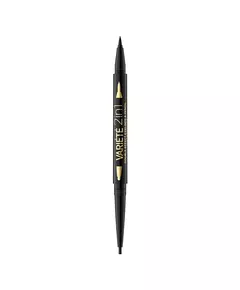Гелева підводка для очей Eveline Cosmetics Variete Двостороння, Ultra Black