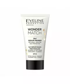 Жидкая база под макияж Eveline Cosmetics Wonder Match 3in1 Protecting, SPF 20, 30 мл