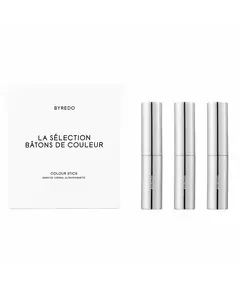 Набор многофункциональных теней-стиков для век Byredo Colour Stick Multifunctional Eyeshadow Stick Dravite, Vienna, 580 Ultramagnetic, текстильный чехол Byredo, 3,5 г