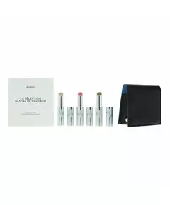 Набор многофункциональных теней-стиков для век Byredo Blue Set 509 Solar Flare, Kumato Face, Flower Play, кожаный чехол, 3,5 г