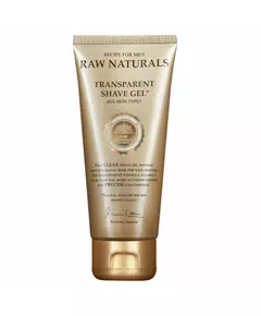 Увлажняющий и смягчающий гель для бритья Raw Naturals Transparent, 100% vegan, 100 мл