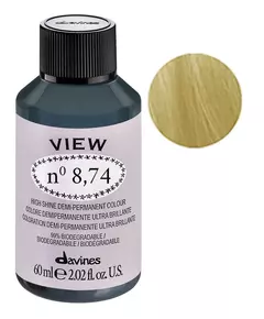 Деміперманентна фарба для волосся Davines View 8.74 Gloss, 60 мл