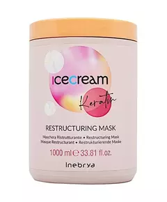 Відновлювальна крем-маска для догляду за волоссям Inebrya Ice Cream Keratin, 500 мл