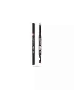 Кремовий олівець для брів із пензликом Pupa Full Paraben-Free Definer Double-Ended 2-In-1 002 Brown, 0,2 г