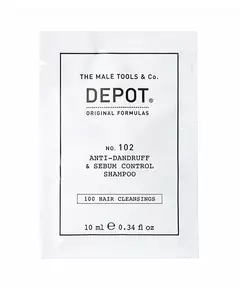 Шампунь для очищення волосся Depot 100 Hair Cleansing No. 102 Botanical Complex, Anti-Dandruff & Sebum Control, 10 мл